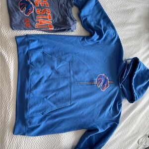 EUC Men’s Blue Boise State Hoodie and  T-shirt bundle Large